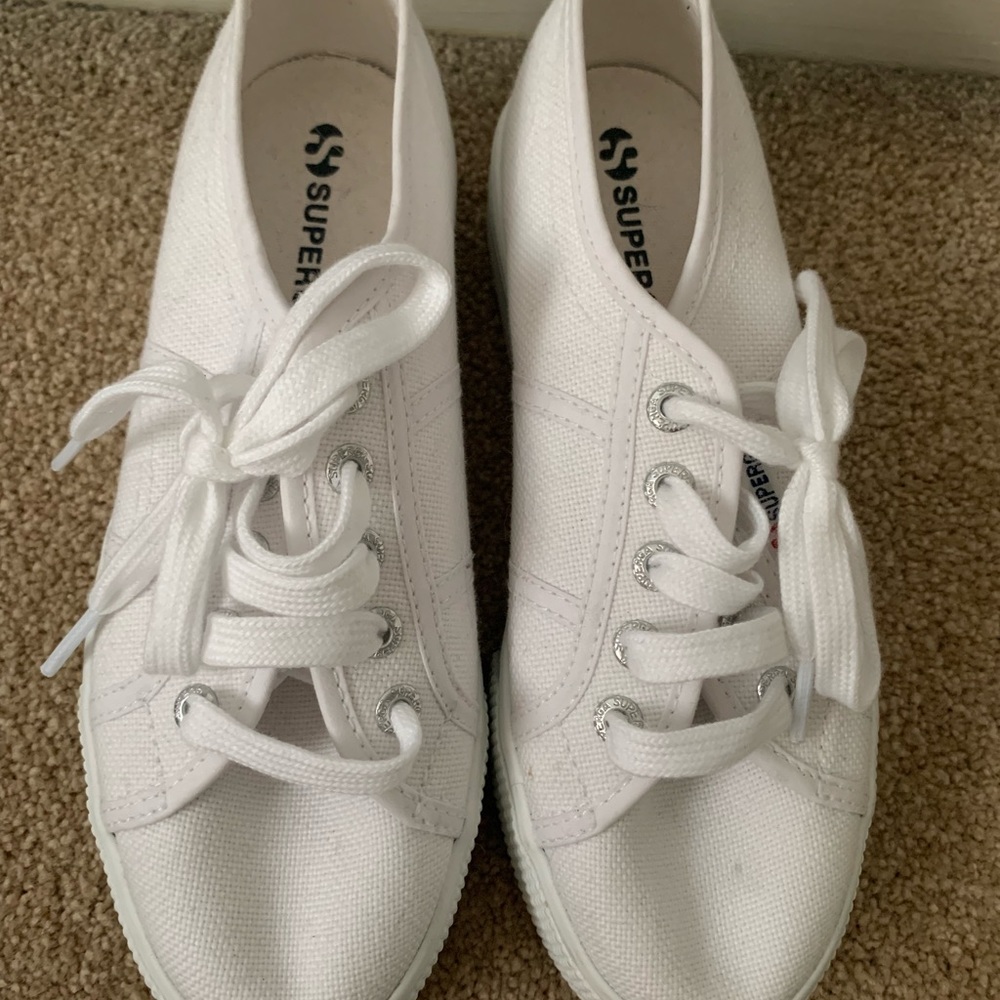 White Superga Platform sneakers
